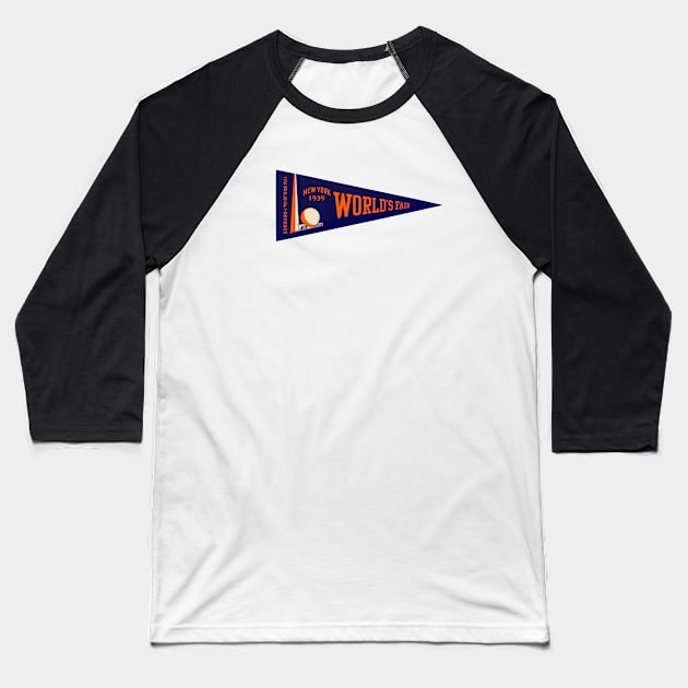 1939 Worlds Fair New York City Baseball T-Shirt by historicimage